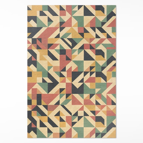 Covor de vinil Abstracție colorată de triunghiuri și pătrate