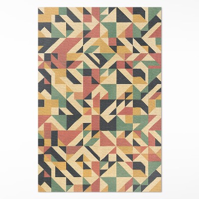 Covor de vinil Abstracție colorată de triunghiuri și pătrate