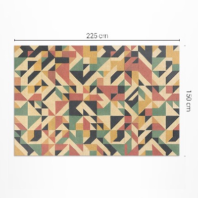 Covor de vinil Abstracție colorată de triunghiuri și pătrate
