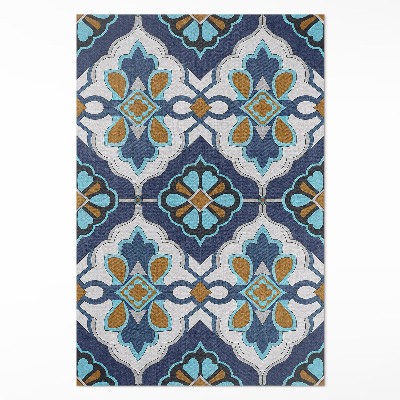 Covor de vinil acasă Model geometric de plăci vintage colorate