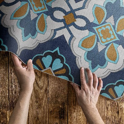 Covor de vinil acasă Model geometric de plăci vintage colorate