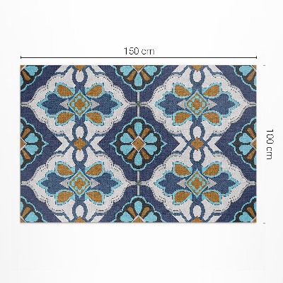 Covor de vinil acasă Model geometric de plăci vintage colorate