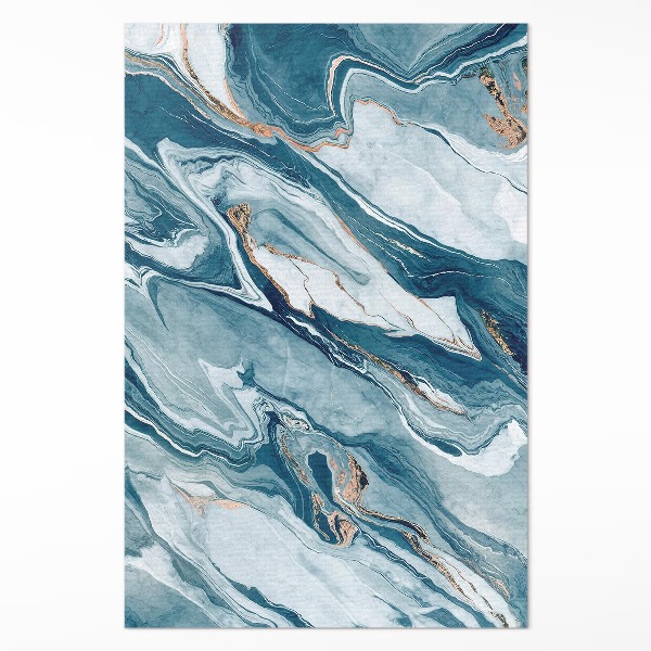 Covor de vinil acasă Piatră albăstruie abstractă marmură glamour