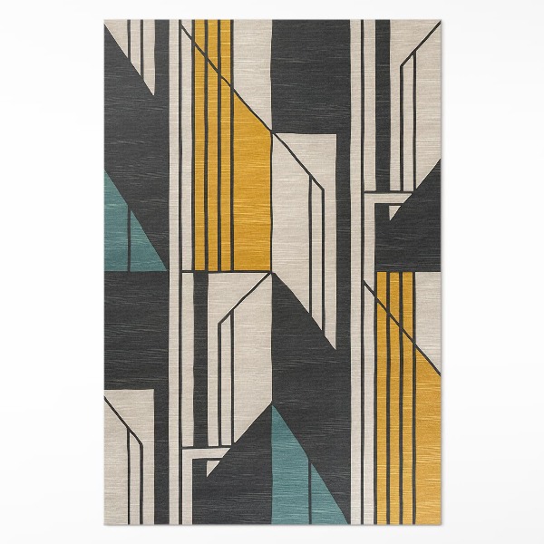 Covor interior din vinil Abstracție geometrică în stil vintage