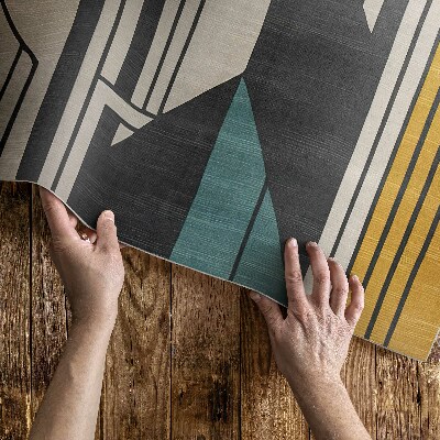 Covor interior din vinil Abstracție geometrică în stil vintage