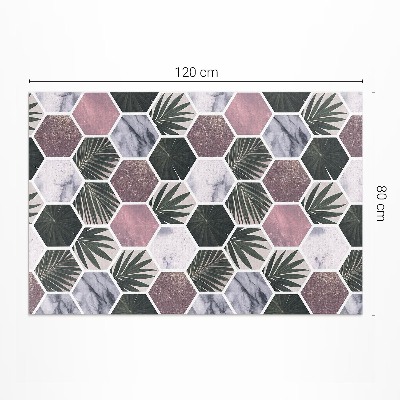 Covor interior din vinil Hexagóny kamenná mozaika listy