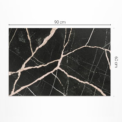 Covor de vinil acasă Tmavý popraskaný mramor glamour kontrast