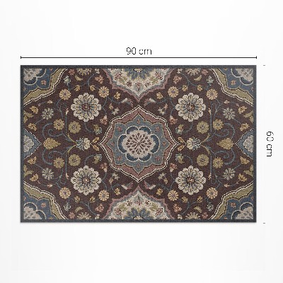 Covor de vinil acasă Kvety a rastliny ornamentálny vzor vintage