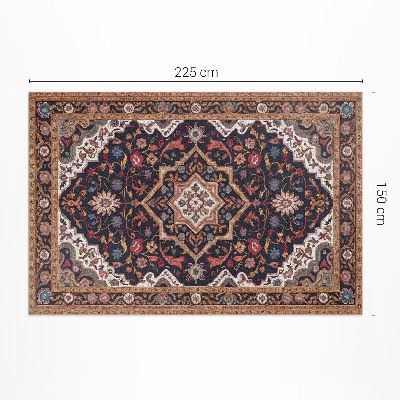 Covor de vinil acasă Bohatý rastlinný ornament v perzskom štýle