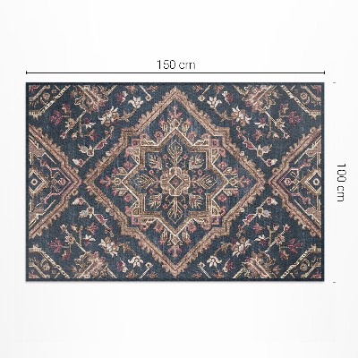 Covor de vinil acasă Geometrizovaný vzor rastlinný štýl turecký