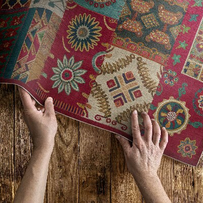 Covor de vinil Farebný vzor patchwork v štýle perzskom
