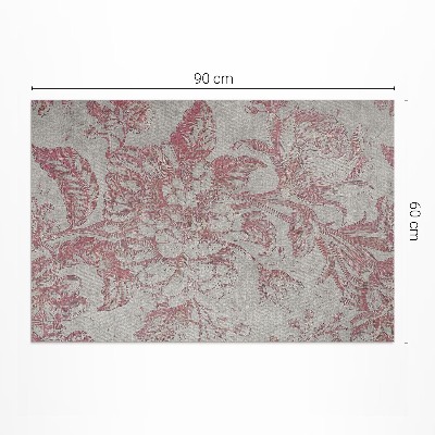 Covor de vinil Vintage opotrebovaný rastlinný motív kvety