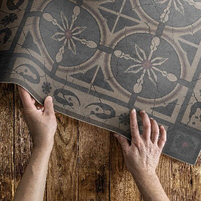Covor de vinil Rustikálne geometrické ornamenty