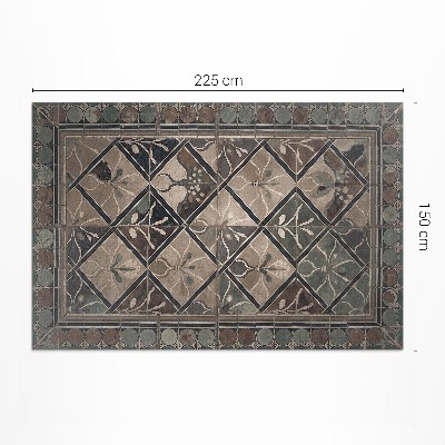 Covor interior din vinil Elegantná geometria na vintage dlaždiciach