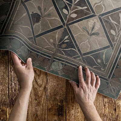 Covor interior din vinil Elegantná geometria na vintage dlaždiciach