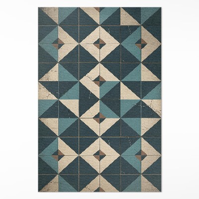 Covor de vinil acasă Art deco dlaždice s geometrickými figúrami