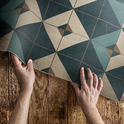 Covor de vinil acasă Art deco dlaždice s geometrickými figúrami
