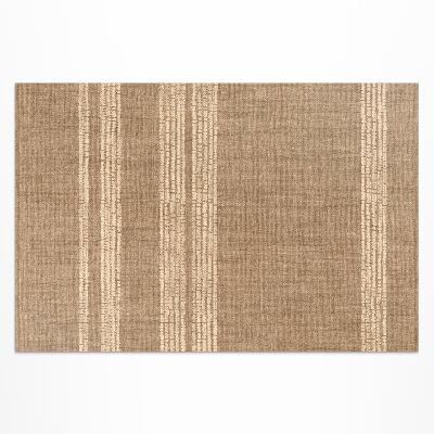 Covor interior din vinil Bej în imitație de țesătură cu linii boho