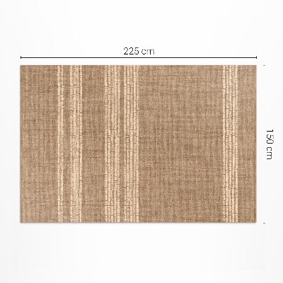 Covor interior din vinil Bej în imitație de țesătură cu linii boho