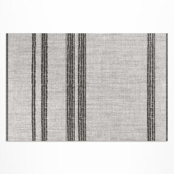 Covor de vinil Gri în imitație de țesătură cu linii boho