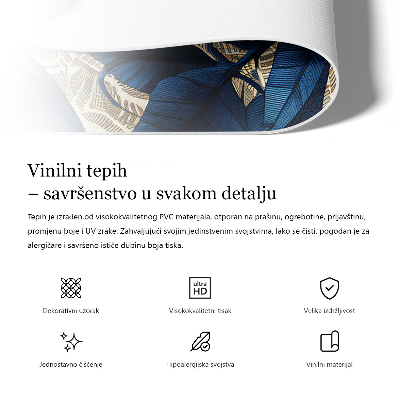 Covor de vinil Gri în imitație de țesătură cu linii boho
