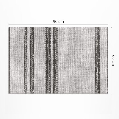 Covor de vinil Gri în imitație de țesătură cu linii boho