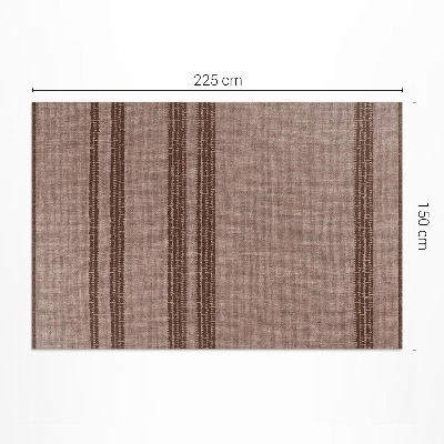 Covor de vinil acasă Maro în imitație de țesătură cu linii boho