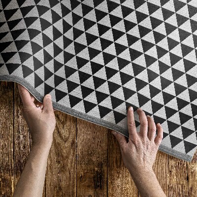 Covor interior din vinil Triunghi geometric model imitație țesătură