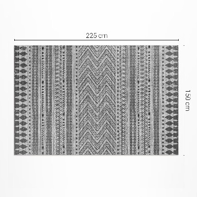 Covor de vinil acasă Dungi și zigzaguri imitație textilă