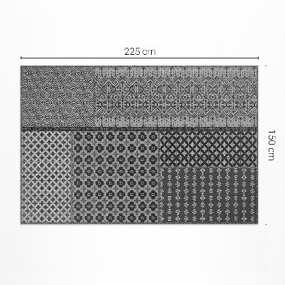 Covor de vinil acasă Imitație model textil stil aztec