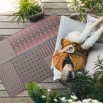 Covor interior din vinil Imitație model aztec textile cu model