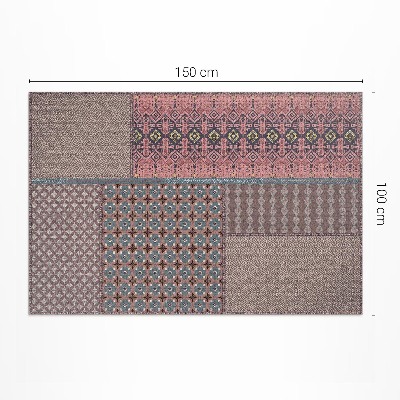 Covor interior din vinil Imitație model aztec textile cu model