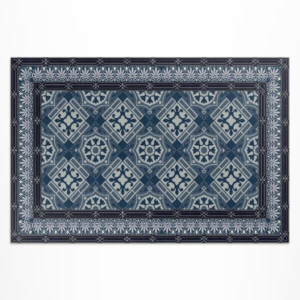 Covor de vinil Talavera albastru marin model vintage frumos