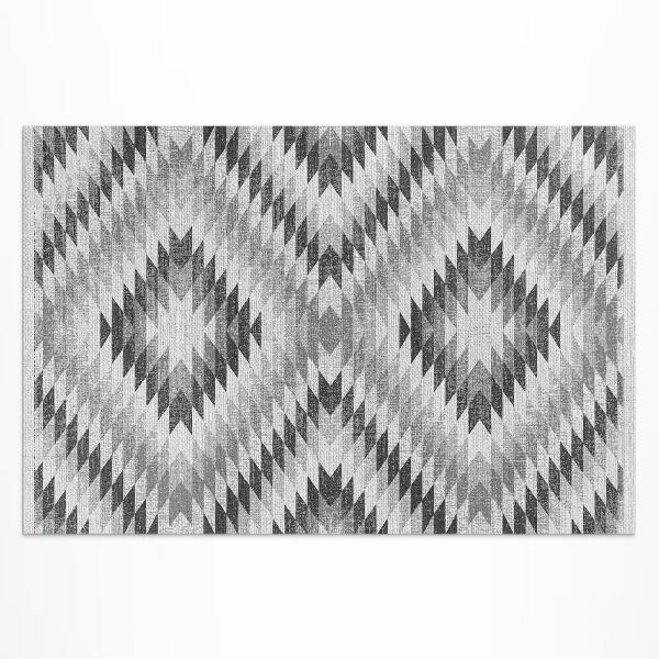 Covor de vinil Imitație textilă cu model geometric gri