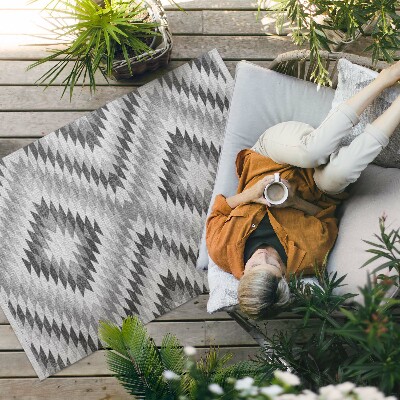 Covor de vinil Imitație textilă cu model geometric gri