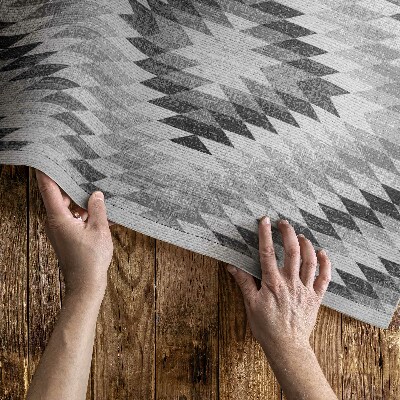 Covor de vinil Imitație textilă cu model geometric gri