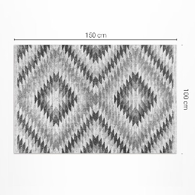 Covor de vinil Imitație textilă cu model geometric gri