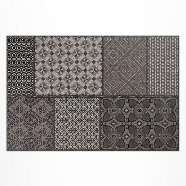 Covor de vinil acasă Combinație de diferite modele de imitații textile