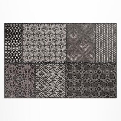 Covor de vinil acasă Combinație de diferite modele de imitații textile