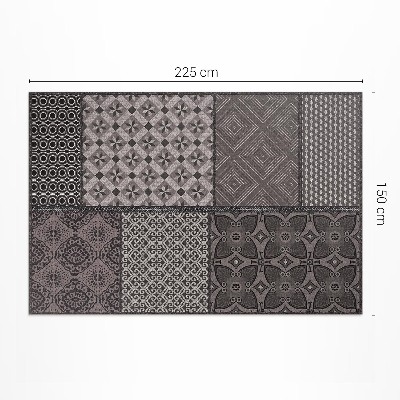 Covor de vinil acasă Combinație de diferite modele de imitații textile