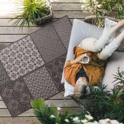 Covor de vinil acasă Combinație de diferite modele de imitații textile