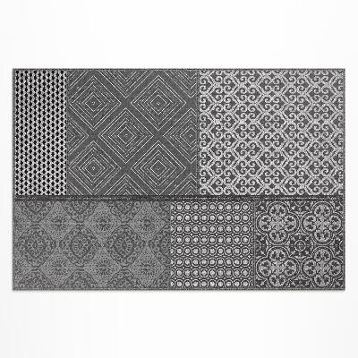 Covor interior din vinil Amestec de diferite modele de imitații textile