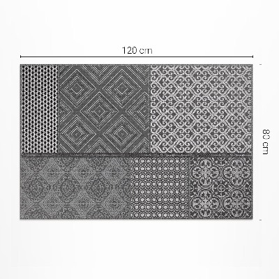 Covor interior din vinil Amestec de diferite modele de imitații textile