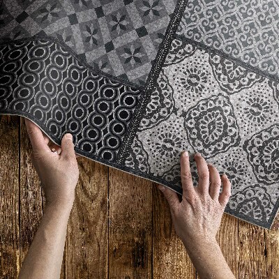 Covor de vinil Amestec de diferite modele de imitații textile