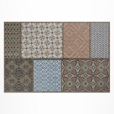 Covor de vinil acasă Amestec de modele de imitații textile