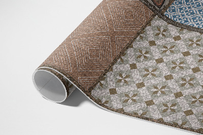 Covor de vinil acasă Amestec de modele de imitații textile