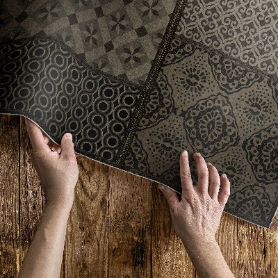 Covor de vinil Amestec de mai multe modele de imitații textile