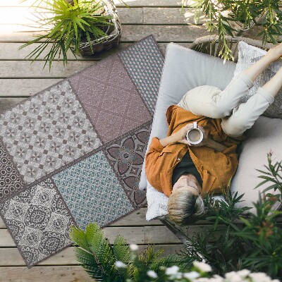 Covor de vinil acasă Amestec de modele de imitații textile