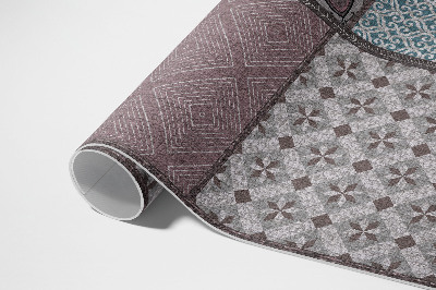 Covor de vinil acasă Amestec de modele de imitații textile