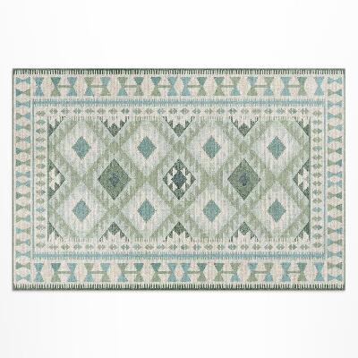 Covor de vinil Imitație de țesătură romboidală verde